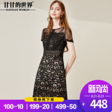 蕾丝连衣裙女长款甘甘的世界2018夏装新品中年妈妈装大码长裙图片