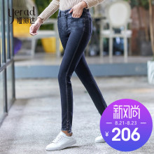 娅丽达九分铅笔裤2018秋季新款牛仔裤女韩版显瘦紧身小脚裤图片
