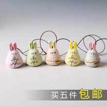手绘陶瓷创意礼品 龙猫多色可选 美人瓷景德镇陶瓷手工风铃
