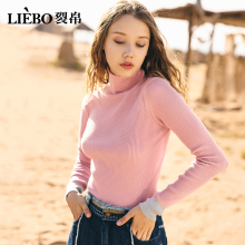 【预售】裂帛2018秋冬新款企领修身显瘦温柔风套头针织毛衣女图片