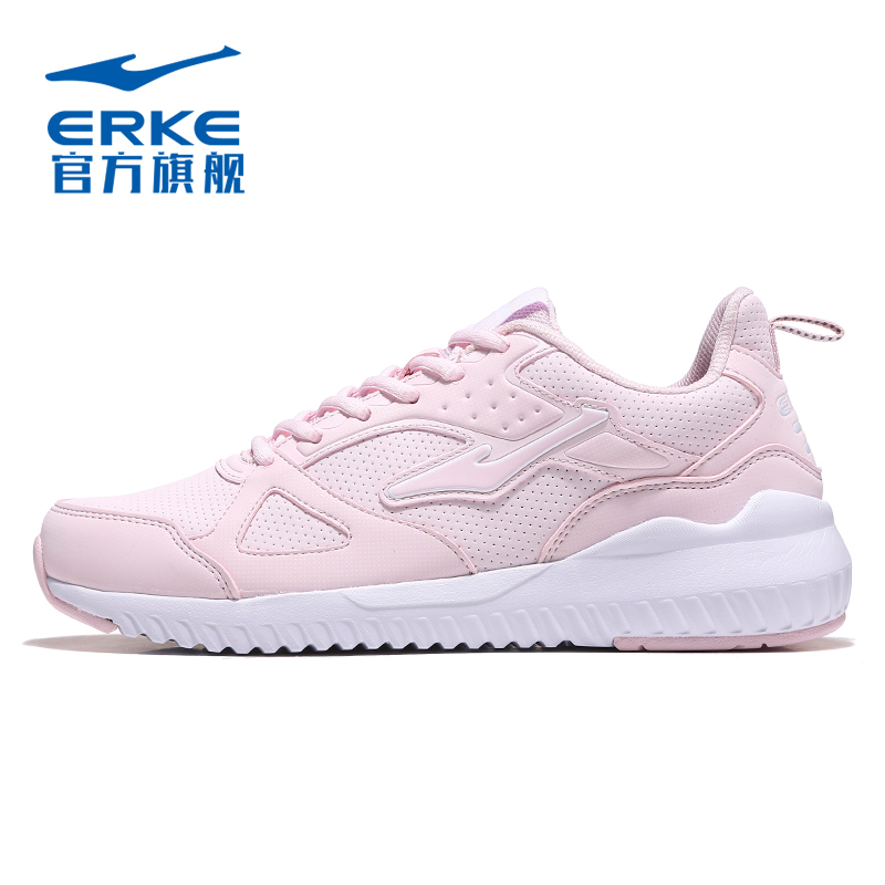 ERKE Women's Shoes Sports Shoes Women's New Pink Autumn and Winter Shoes Running Shoes Leisure Fitness Running Shoes Running Shoes