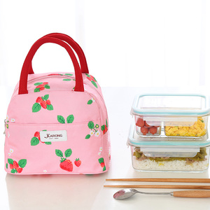 小清新防水手拎便当包