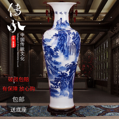 青花瓷瓶大摆件客厅新品特惠