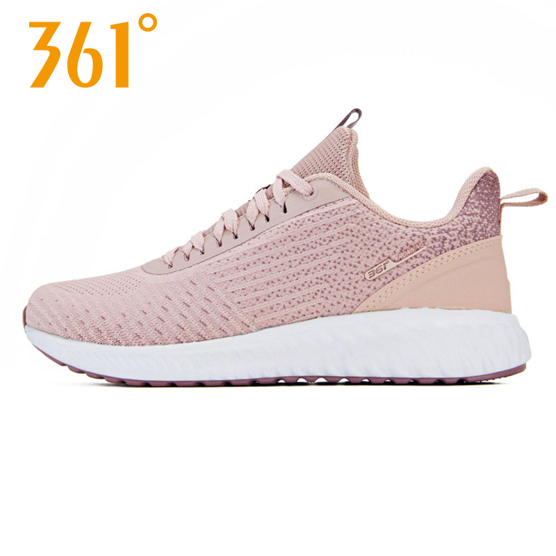 361 Women's Shoes Sports Shoes Women's 2019 Winter New Casual Shoes Pink Student Running Shoes Women's Lightweight Shoes Y