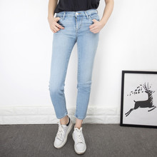 现货Levi's/李维斯711系列712小直角浅蓝七分牛仔裤女24851-0001