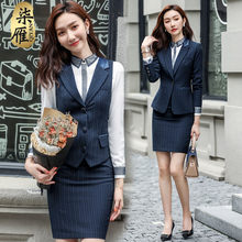 秋冬季职业装女装套裙面试西装套装时尚商务西服正装女工装工作服图片