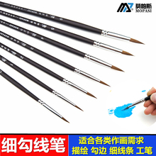莫帕斯G588狼毫尼龙毛圆尖头勾线笔描绘工笔水粉颜料水彩画笔手绘