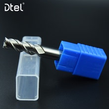 德特3刃45度硬质合金铝用钨钢铣刀加长三刃铝合金专用立铣刀 Dtel