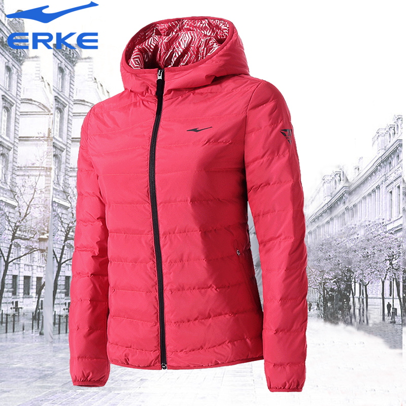 ERKE Down jacket Women's 2018 new autumn coat Women's genuine casual Sportswear warm and thickened women's clothing