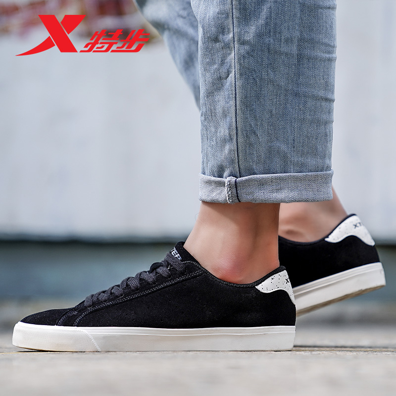 Special Step Men's Shoes 2019 Spring/Summer New Korean Fashion Casual Board Shoes Reversed Suede Student Lightweight Black Sports Shoes