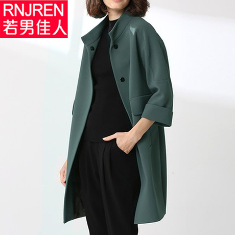 中年女装秋装40-50岁气质大码妈妈装中长款韩版2018新款风衣外套商品大图