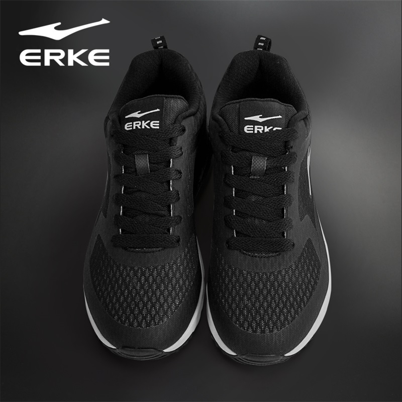 ERKE Men's Shoes Autumn and Winter Running Shoes Red Star Erke Winter Casual Air Cushion Shoes Mesh Breathable Sneakers