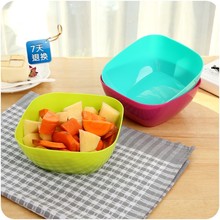 方形食品级塑料色拉碗 瓜子水果盘B582小零食糖果盘供应 塑料果盘