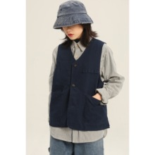 复古vintage日系百搭中性风三袋猎户工装 男女 马甲 19SS 北原山貓