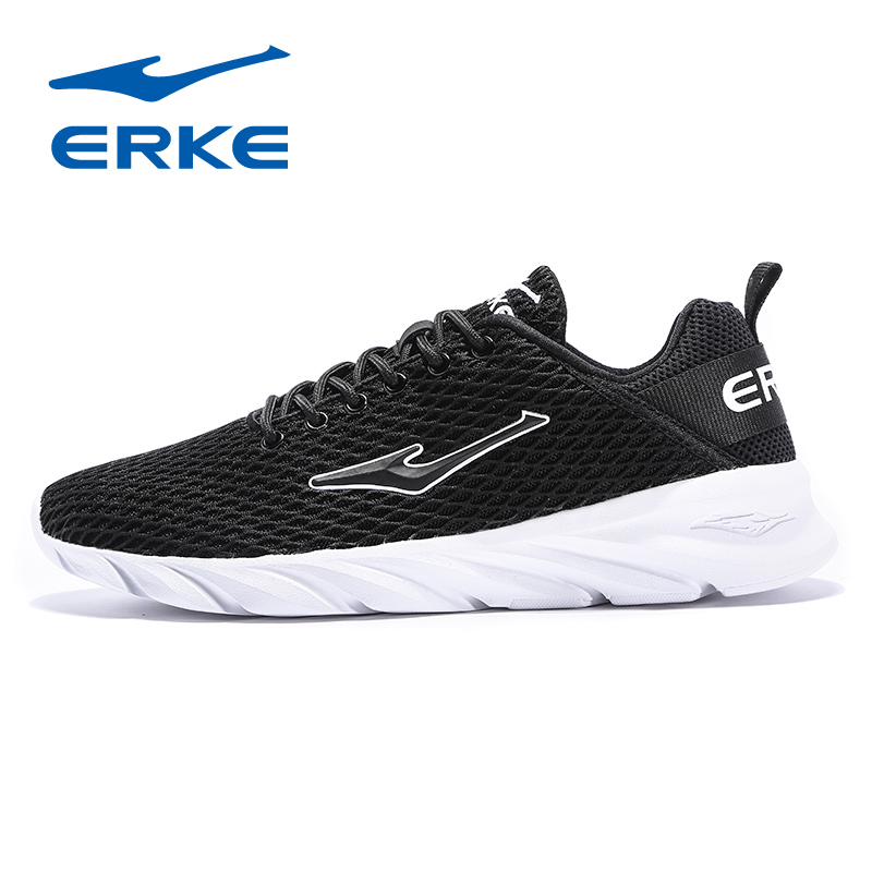 ERKE Men's Shoes Sneakers Casual Running Shoes Autumn 2018 New Light Large Mesh Breathable Men