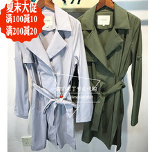 拉夏贝尔国内正品拉贝缇2018春夏新60006364-499外套风衣中长韩版图片