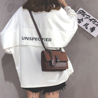 上新小方包包女2018新款潮时尚复古磨砂韩版百搭斜挎包ins超火包