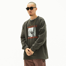 WHOOSIS 2018AW SHAOLIN L/S T-SHIRT 少林印花重磅圆领宽松长袖