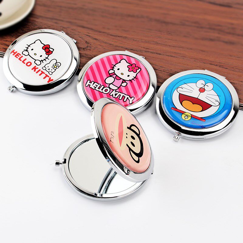 欧式台式化妆镜子桌面高清便携大小号梳妆镜美