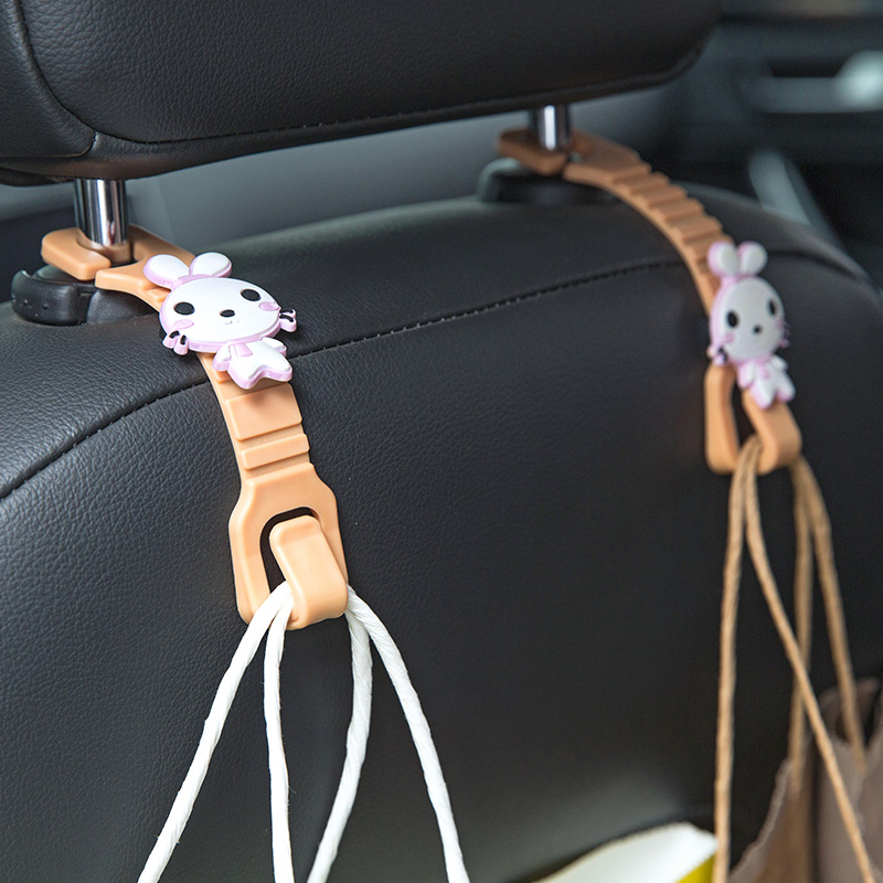可爱卡通车载椅背挂钩创意多功能汽车配件用品