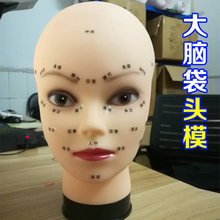 包邮 美容练习按摩头假人头软质光头公仔模头教习头