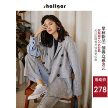 秋季英伦风小香风洋气西服两件套 韩版 套装 休闲时尚 女2019新款 西装