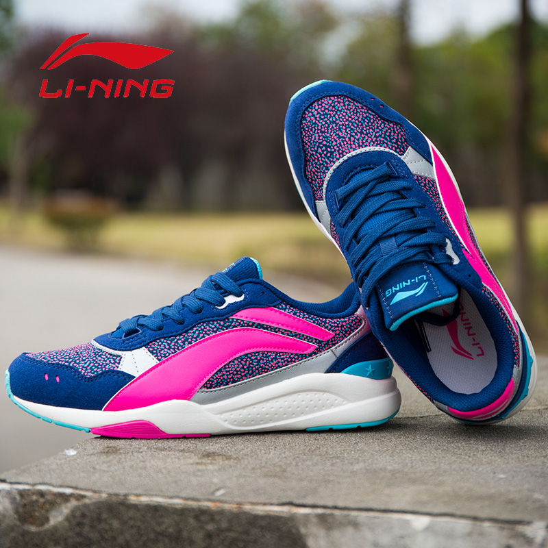 Li Ning Leisure Shoes 2019 Spring New Women's Shoe Vintage Board Shoes Breathable Running Shoe ALCK074