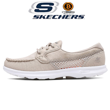 skechers斯凯奇女鞋春季新款 女士休闲鞋 镂空透气帆船鞋14421