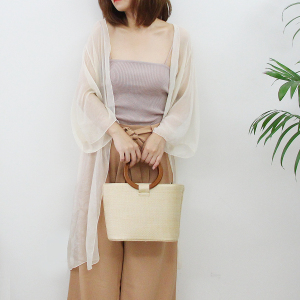 透视超薄雪纺喇叭袖开衫小披肩外套