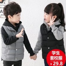 儿童马甲冬季加厚羽绒棉幼儿园宝宝背心潮大女男童马甲秋冬季外穿