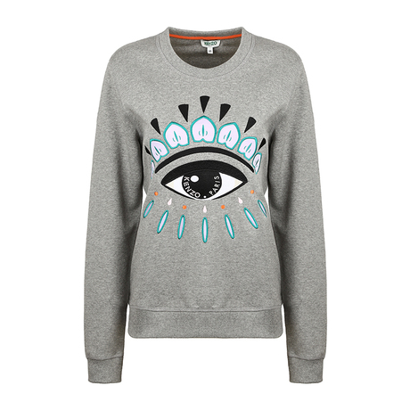 KENZO/高田贤三 18秋冬新款女士大眼睛圆领长袖卫衣1 F862SW710商品大图