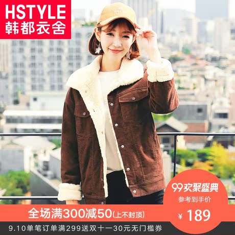 预售韩都衣舍2018秋装新女装韩版学生加厚外套上衣短外套TK8779婏商品大图