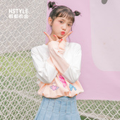 T恤女NT8250冉 韩版 女装 宽松上衣学生长袖 秋装 韩都衣舍2018新款