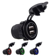 防水双USB接口母座 车载充电器 带LED指示灯 3.1A 房车/汽车改装