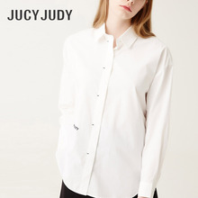 Jucy Judy百家好秋冬休闲时尚长袖纯棉百搭衬衫女JQWS522A图片