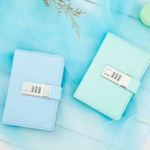 小清新A7便携带锁密码手账本