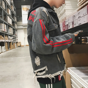 牛仔外套男韩版潮流