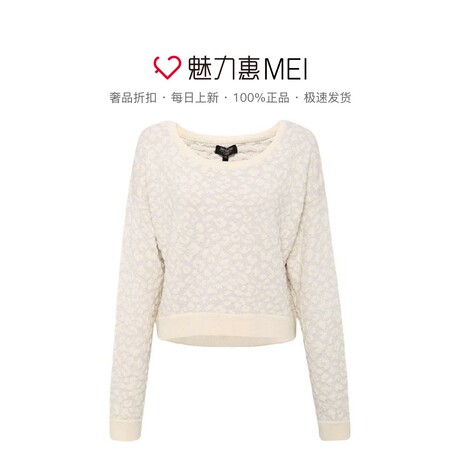 Juicy Couture 米色圆领罗纹休闲时尚女士长袖针织上衣商品大图