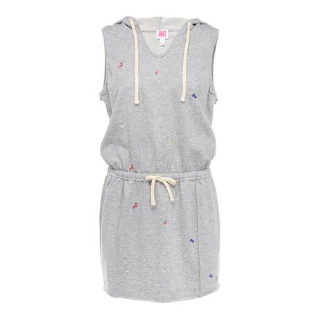 Juicy Couture 浅灰色撞色刺绣点缀连帽无袖女士连衣裙商品大图