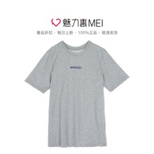 预售 Mo&Co. 灰色字母女士短袖上衣图片
