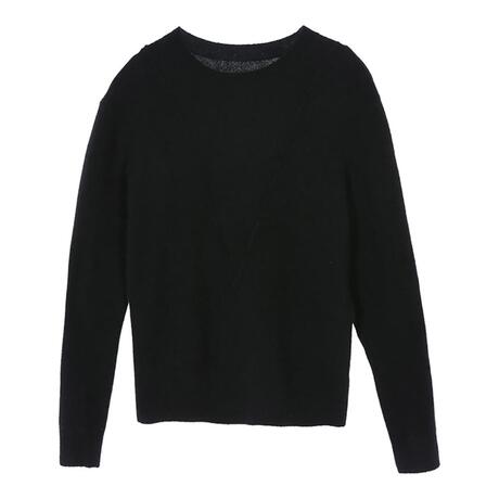 预售 Mo＆Co．/摩安珂 黑色圆领女士针织衫商品大图