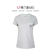预售 KENZO/高田贤三 浅灰色纯棉串珠绣花女士夏秋短袖T恤图片