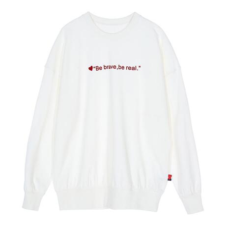 预售 Mo&Co. 本白色字母圆领女士长袖卫衣商品大图