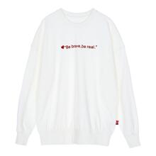 预售 Mo&Co. 本白色字母圆领女士长袖卫衣图片