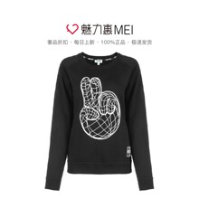 预售 KENZO/高田贤三 黑色纯棉比耶印花女士秋冬长袖套头卫衣图片