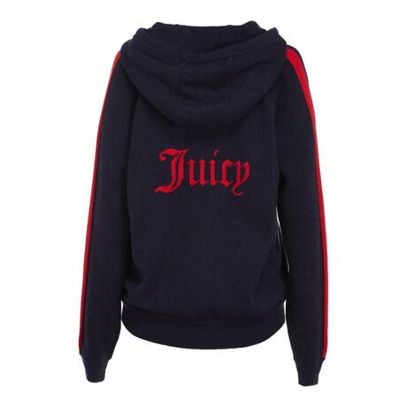 Juicy Couture 藏蓝色提花字母饰女士休闲连帽外套商品大图