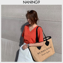 NANING9韩国代购女装2019秋装新款潮韩版百搭休闲纯色V领短袖T恤