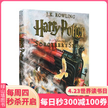 收藏插图纪念版小说 英文原版 Stone 哈利波特与魔法石Harry Rowling 精装 the Potter Sorcerer and 彩绘版第一部