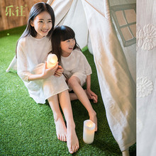 约定 清新文艺亲子装 白色棉刺绣母女装 小乐往第39课 连衣裙夏季