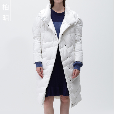 BLOO MING女装秋冬新款韩版加厚保暖中长款羽绒服显瘦大码棉服商品大图